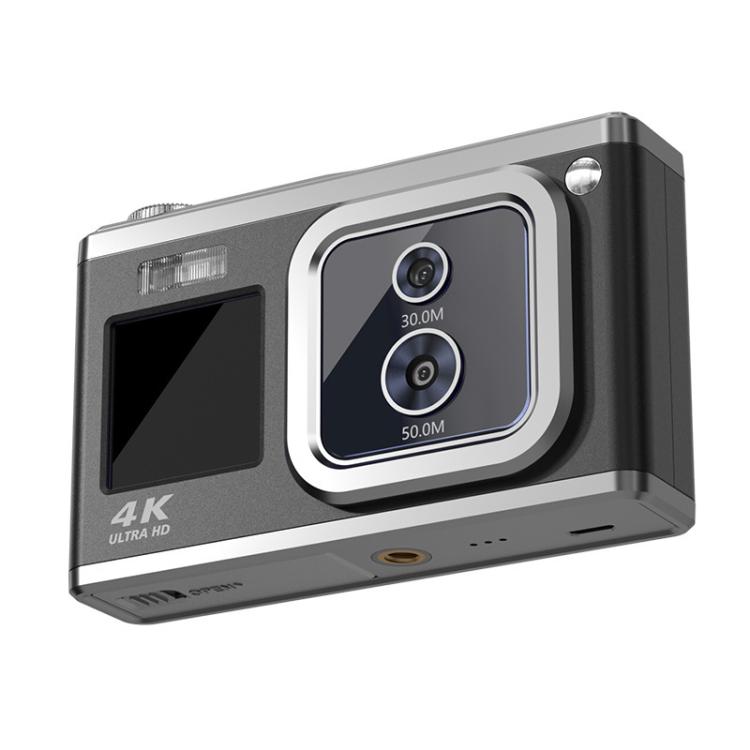 4K HD Optical Dual Lens Digital Camera 50MP Dual Screen Selfie Camera, No Memory, Black, White, Silver 4K HD Optical Dual Lens Digital Camera 50MP Dual Screen Selfie Camera, No Memory, Black, White, Silver